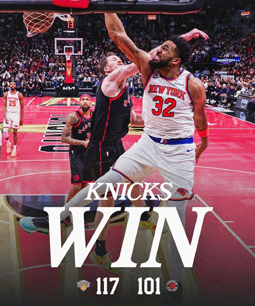 NBA杯-尼克斯117-101猛龙,英格拉姆31分,布伦森35分