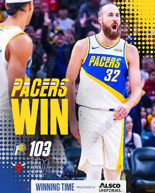 步行者103-101险胜公牛,西亚卡姆24+9+4,武切维奇迎17000分里程碑