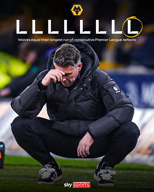 狼队“死亡赛程”来了：17轮仅2分垫底，下周两碰<a href=/zuqiu/manlian/ target=_blank class=infotextkey>曼联</a>+再踢枪手<a href=/zuqiu/liverpool/ target=_blank class=infotextkey>利物浦</a>