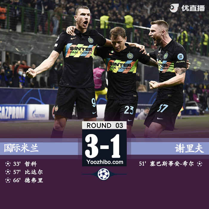 国米3-1谢里夫获首胜  哲<a href=/star/lanqiu/120.html target=_blank class=infotextkey>科比</a>达尔互相传射徳弗里破门